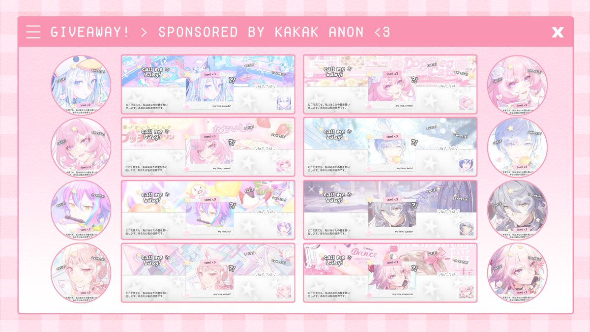 kabecakes's tweet photo. 🎀 𓏲 any interaction will be appreciated 

｡⋆꒰ 🍓 GIVEAWAY ! 🩷 ꒱⋆｡ 

haloo semua~ kabe mau bagiin 43 free layout yang sudah dijajanin oleh kak anon 🐰💝 layout dapat di claim pukul 18.00 WIB yaa dan jangan lupa check rules di bawah ૮₍ ˶ᵔ ᵕ ᵔ˶ ₎ა

t. #bealanja https://t.co/IZcavL0SNJ
