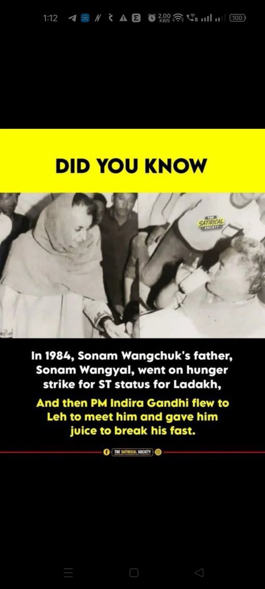 devaj786's tweet photo. @RahulGandhi Sir plz say something about Sonam Wangchuk sir, he is fighting for student like us. Sir please otherwise he will die. https://t.co/fjczbfa5uo
