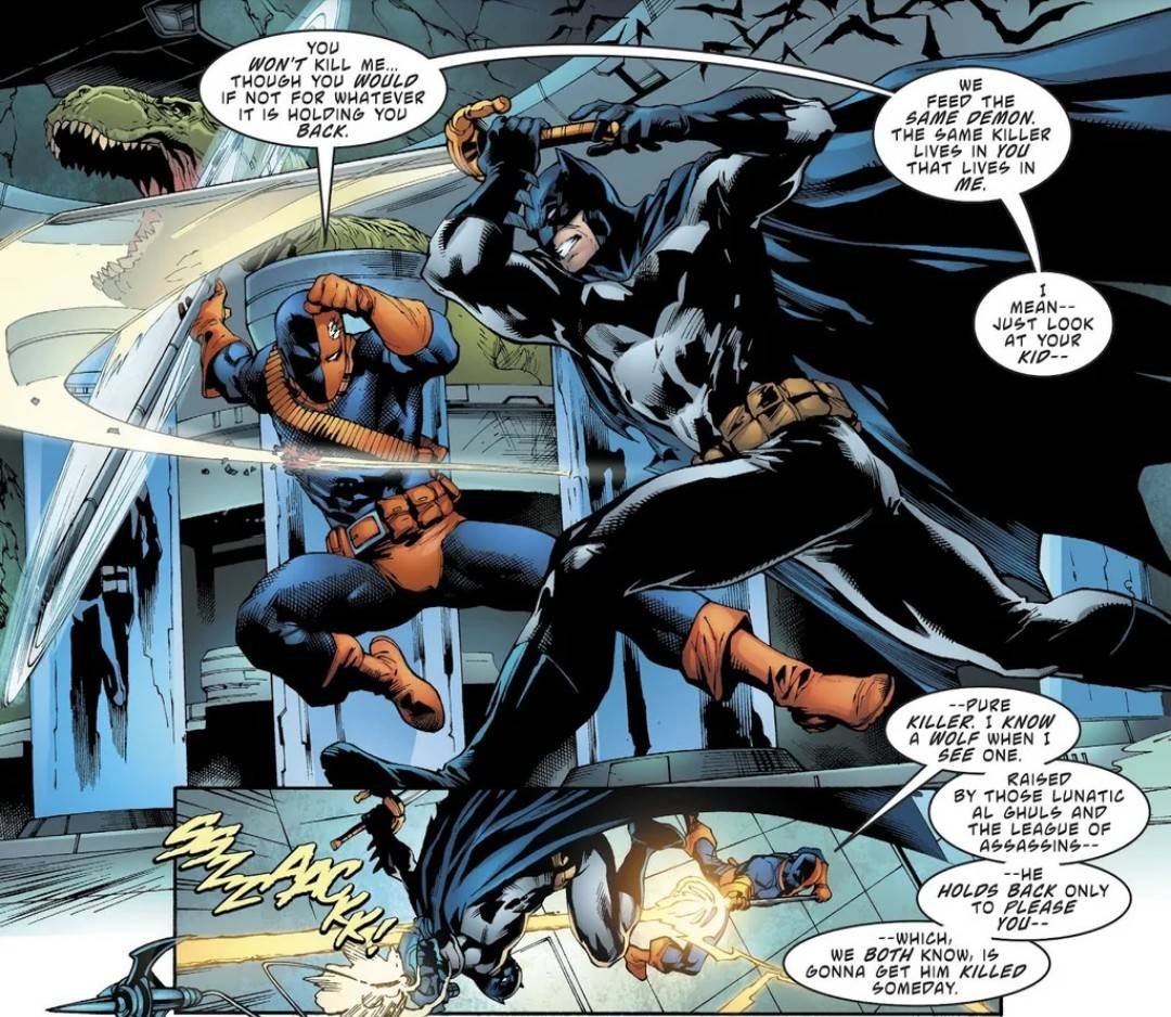 Zborro__'s tweet photo. @spooky_nigga DS have to rely on his enhanced physicals and Batman not wanting to fight/holding back/being distracted to keep up with him

The other statement are a rehash of being master of all martial arts, wich is not a bad feat but nothing impressive for what we're discussing https://t.co/XbSVWeaZfB