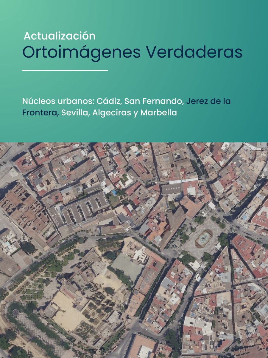 IGNSpain's tweet photo. 🛰️ Disponibles nuevas Ortoimágenes Verdaderas en Andalucía occidental
Núcleos urbanos de:
📍Cádiz
📍 San Fernando
📍 Jerez de la Frontera
📍 Sevilla
📍 Algeciras
📍 Marbella
Sigue el hilo para saber más 🧵
#IGNSpain #CNIG #PNOA #OrtoimagenVerdadera #Geoinformación #PNOAIMAGEN #Cartografía #DatosAbiertos