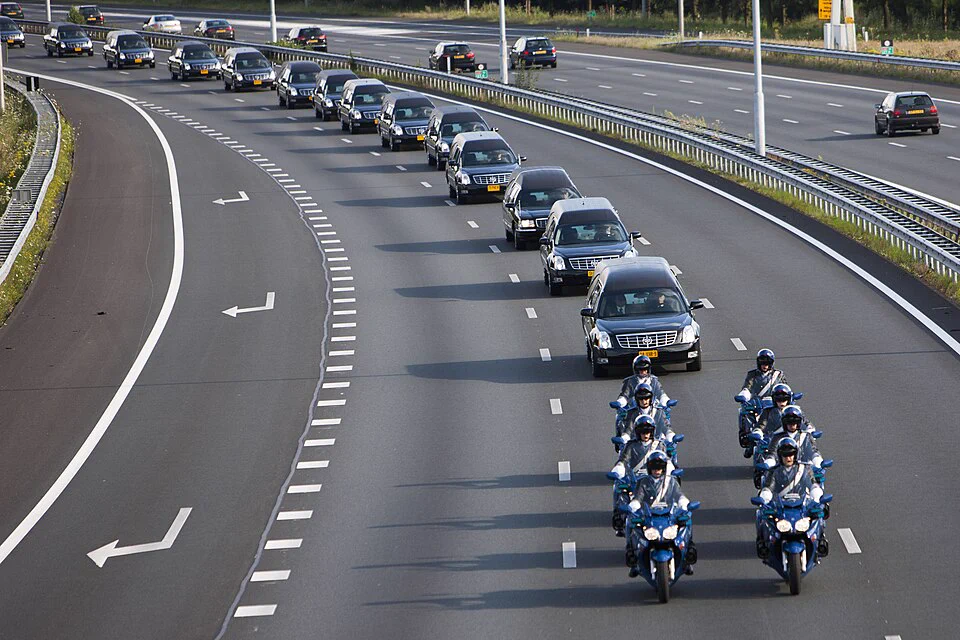 Convoy of MH-17 victims on the highway. 
Photo: Ministerie van Defensie