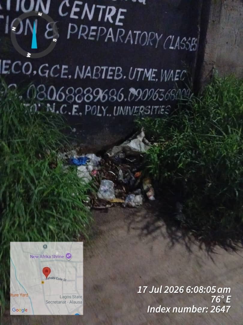 lawmaops's tweet photo. [6:08AM] #LagosCleanup #LAWMACares #RouteClearance #StreetSanitation #LAWMAOps

Before cleanup at Daily Times Spot, Lateef Jakande Road, Agidingbi. LAWMA teams identified accumulated waste at the location ahead of evacuation as part of ongoing efforts to improve environmental sanitation and maintain cleaner public spaces across Lagos.

@Lawma_gov @LawmaCares
@followlasg
@jidesanwoolu
@drobafemihamzat
@tokunbo_wahab
@muyiwag
@LASGMOE
