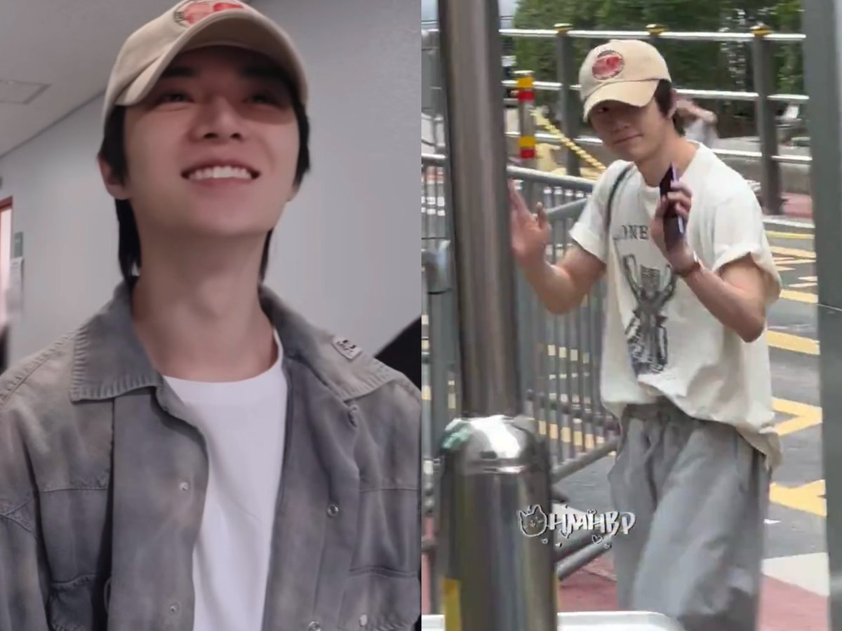 ktyunique's tweet photo. Beomgyu wore the same cap today at Music Bank that he wore last year when he came to support Yeonjun’s Inkigayo performance 😭 https://t.co/vQrBFz1Tlh