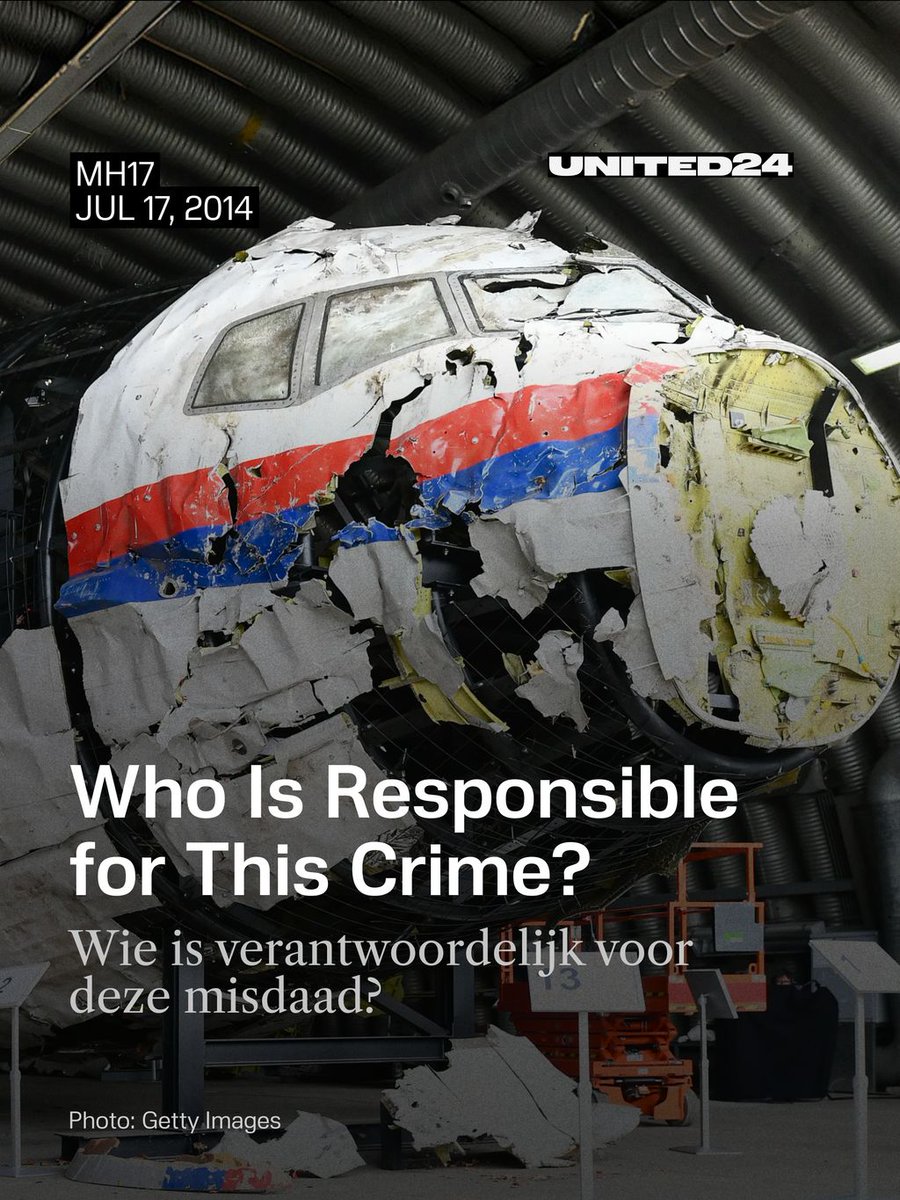 United24media's tweet photo. Today we remember the 298 lives lost in the downing of Flight MH17 on July 17, 2014. 

A Dutch-led investigation confirmed a Russian missile brought the plane down, yet Russia continues to deny responsibility and shields those convicted. https://t.co/gXaEMzlLaT
