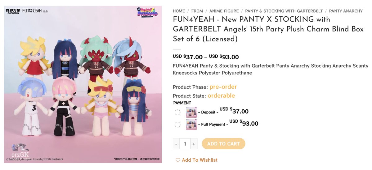 Merch of New PANTY & STOCKING with GARTERBELT tweet media