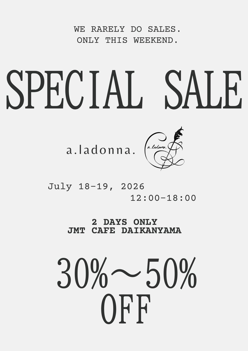 aladonna's tweet photo. 明日から２日間、代官山のカフェギャラリー@jmt_cafeにて出店しています。
天候が不安定ですので、足元に気をつけてお越しください。
お待ちしております💫 https://t.co/JrgqZLjNco