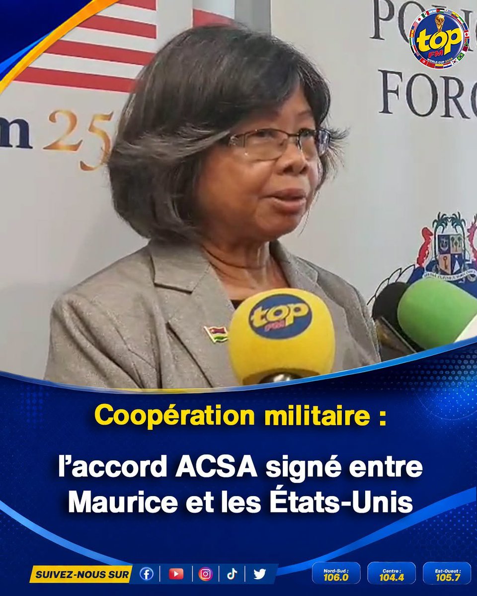 kwang_poon's tweet photo. On 16 July 2026, #Mauritius Commissioner of Police Rampersad Sooroojebally and #US AFRICOM Brigadier General Paul Filcek signed the landmark #ACSA.
In February 1975, US Aircraft Carrier Enterprise (CVN-65) visited Port Louis and took part in disaster relief operations. https://t.co/NxJZXSIkZp