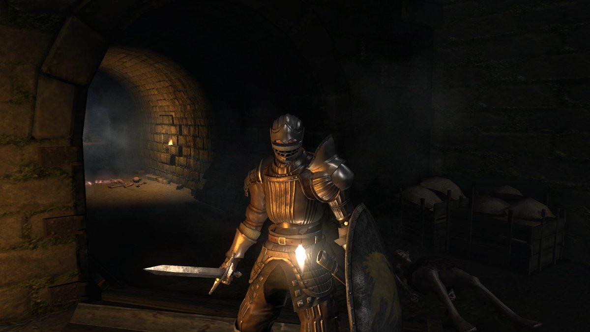 fromsoftserve's tweet photo. biggest update yet for my DeS pc remaster mod. adds an initial version of both shrine of storms and smithing grounds first level. overhauls my work in the tutorial levels and boletaria up to my latest material process after getting more comfortable with DeS materials https://t.co/4mbbhrJ4tC