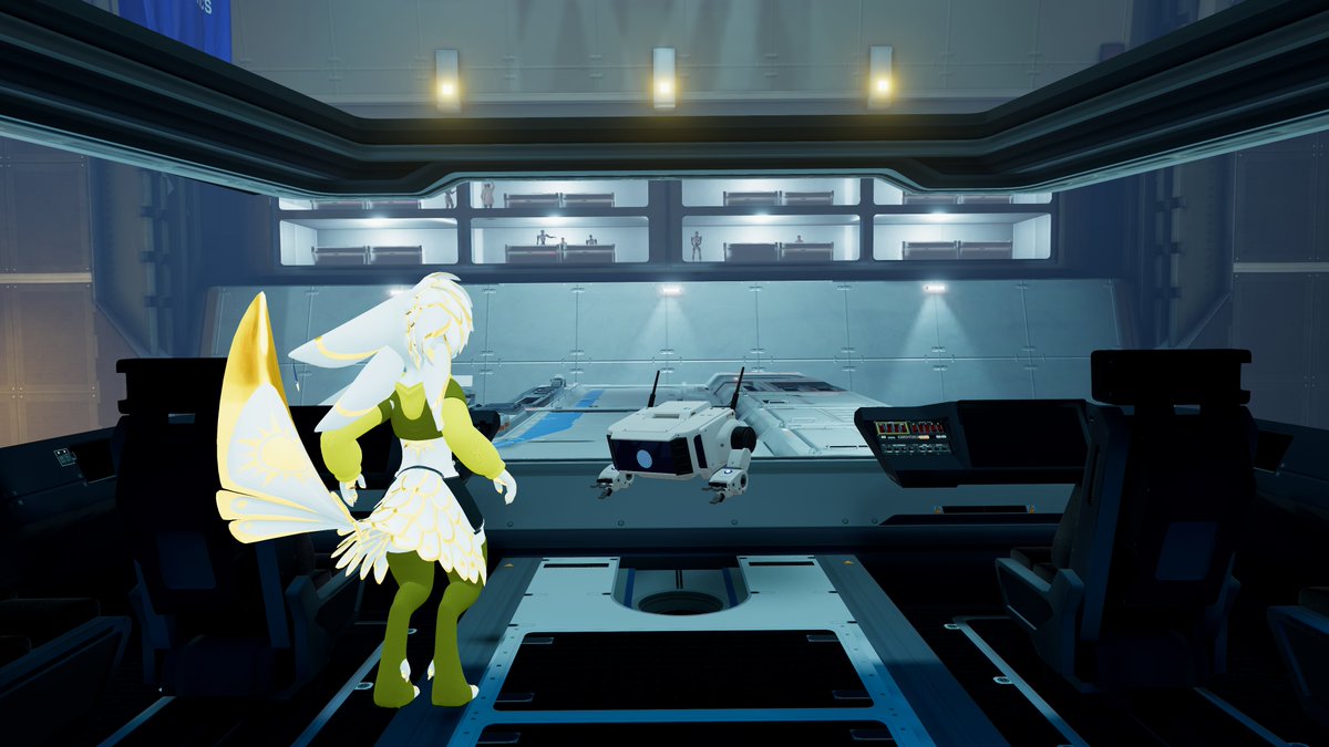 SolaritheAvali's tweet photo. Boarding the Hercules was just the start! We flew through massive canyons with giant creatures flying past us. Now that we've landed, we have to wait, but we're taking in the beautiful view of the dinosaurs. Hopefully, the adventure continues soon...

#Avali #Furry #VRChat https://t.co/hNUlMCWonb