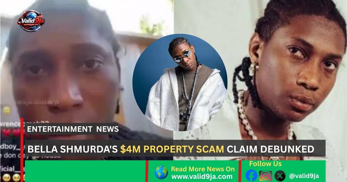 valid9ja's tweet photo. FACT CHECK: Claims that Bella Shmurda lost $4 million in a Lagos property scam are false. Reports confirm the viral video dates back to 2023 after Mohbad's death and is unrelated to any property deal. ✅ Read the full news on Valid9ja: https://t.co/LGQLj0jMM3 https://t.co/C6iu1vKrBz