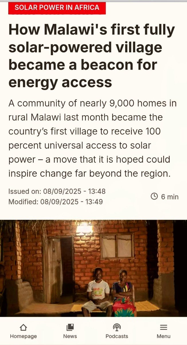 TheEagle_44's tweet photo. ⚖️214 Days Before (See Quoted Tweet Of 'Malawi🇲🇼 - A New City, A New Temple!✍️)

💎🗝️: '🍇Renewable Energy🇲🇼💹

@SolarAid 'SolarAid Achieved 100% Energy Access In Kasakula, Malawi...🇲🇼

🦅@ManofValor777©️ 

#IAM👑✍️ https://t.co/NL4kcDrUnO