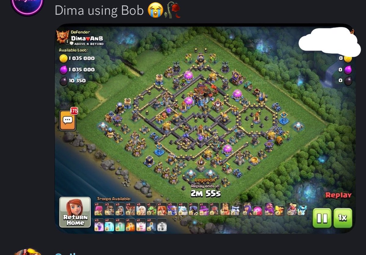Yun2k411's tweet photo. Base built from scratch from the goat builder @GeneralBob4 

I think @Dima_CoC likes our goated builder too 🙂‍↔️

The Bob sub is free here—>
https://t.co/vbF6J7b6Mk

Bob 5.1: https://t.co/6kLR9SfyAL https://t.co/zfjD2I3M3x