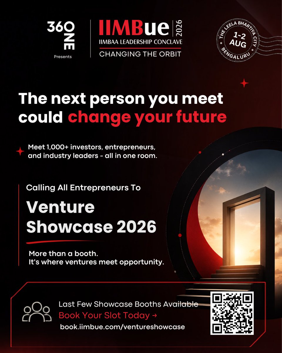 IIMBAA's tweet photo. The next person you meet at IIMBue could change your venture's trajectory. But only if you're in the room.

A few booths left. Then the Venture Showcase is full. https://t.co/MJuy8J09Dm