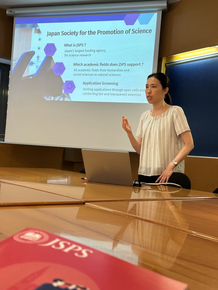 JspsStrasbourg's tweet photo. On July 8, the JSPS Spain Alumni Association and IRI (CSIC-UPC) successfully co-organized a workshop in Barcelona! 🇪🇸✨

The JSPS Strasbourg Office introduced our international programs and was inspired by the active Q&amp;A session. Thank you to all who joined!

#JSPS https://t.co/2erES2SwRz