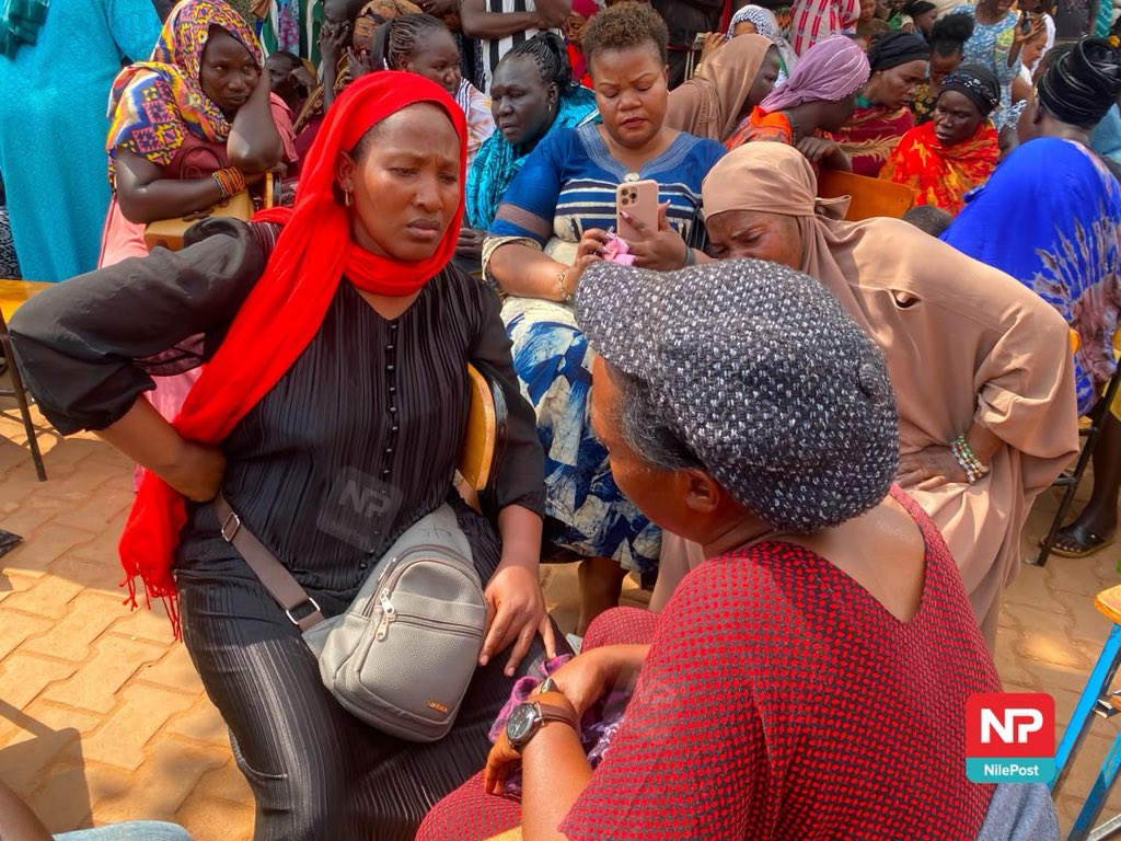 nbstv's tweet photo. Emotional scenes at Kings David Junior School, Ndejje, as parents gather to seek information about the children who were aboard the school bus involved in the fatal road crash in Kapchorwa.

📸 @MuhairweR 

#NBSUpdates https://t.co/f4qHXhtz7T