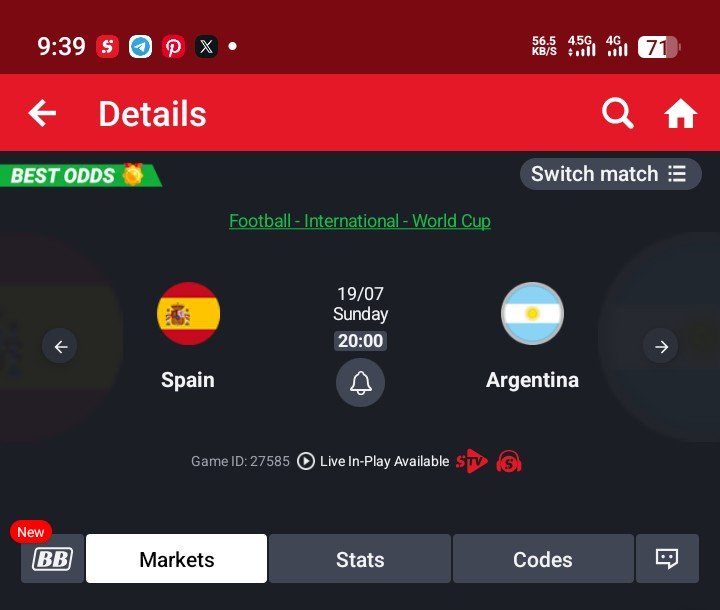 Gentlefx82's tweet photo. @39billion 🎯NQN80J💥
Correct score on Argentina vs Spain 
If e boom 💥@39 you owe me blue thick. 🎯🥲 https://t.co/jniWwjvHtm