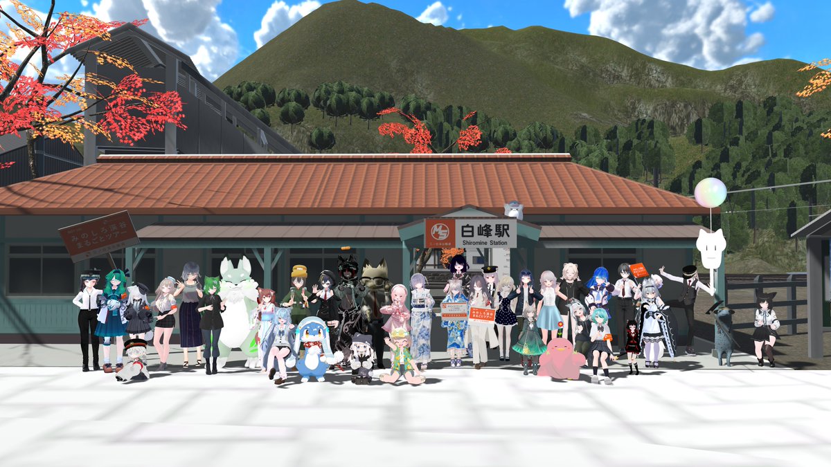 SoraHazmi's tweet photo. 土曜の夜は楽しみにしてたこちらのイベントに参加してきました！
『みのしろ渓谷まるごとツアー』！✨
前回参加した『みのしろ線全線ツアー』からさらにパワーアップしていろんな乗り物に乗れてとっても楽しかったです！
#VRChat #みのしろ線 https://t.co/Aj0ukN9CDl