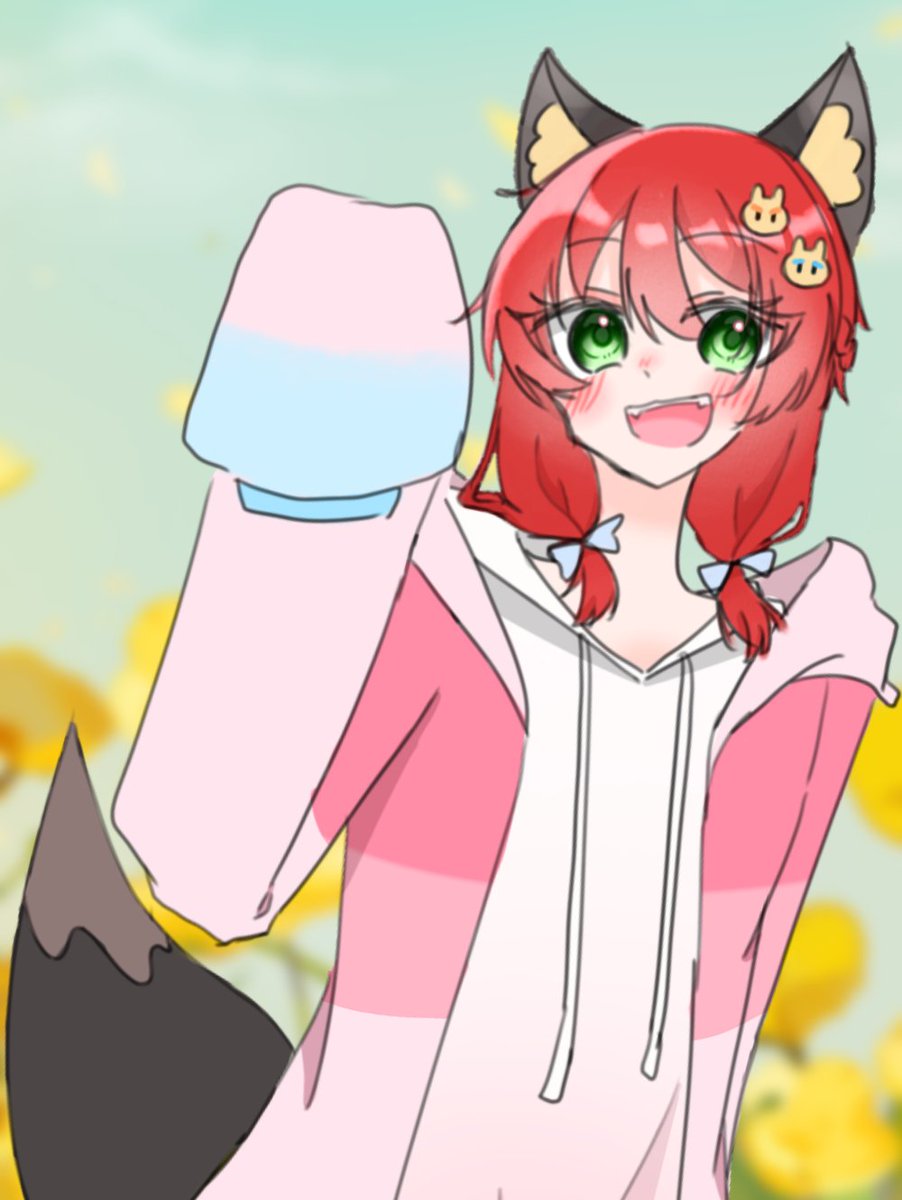 metoshera's tweet photo. 歴代のデジタル絵の中で1番顔よく描けた気がする(初めて背景にアイビスの背景素材を使ってみました、とても便利👍)
#おど録 https://t.co/DxZu97sMsJ