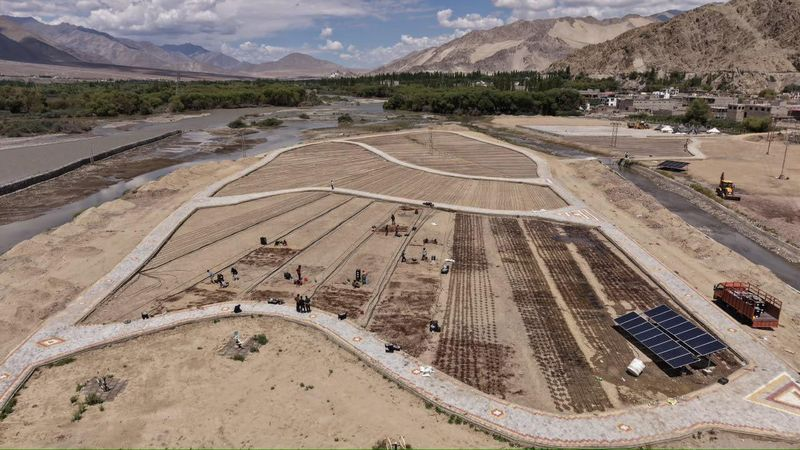 SeherMirzaK's tweet photo. Development of #India’s highest commercial Lilium cultivation field has commenced at Choglamsar in #Leh, marking the launch of a first-of-its-kind high-altitude floriculture initiative in #Ladakh. https://t.co/9rIW40WSHY