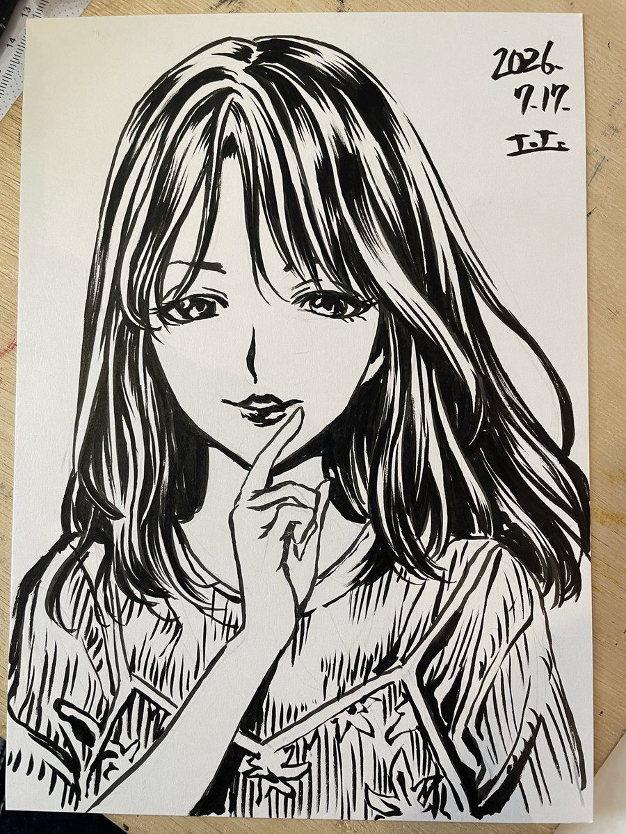☻似顔絵 今日の似顔絵で6人ほど描かせて頂きました。 みなさん喜んで頂いたので