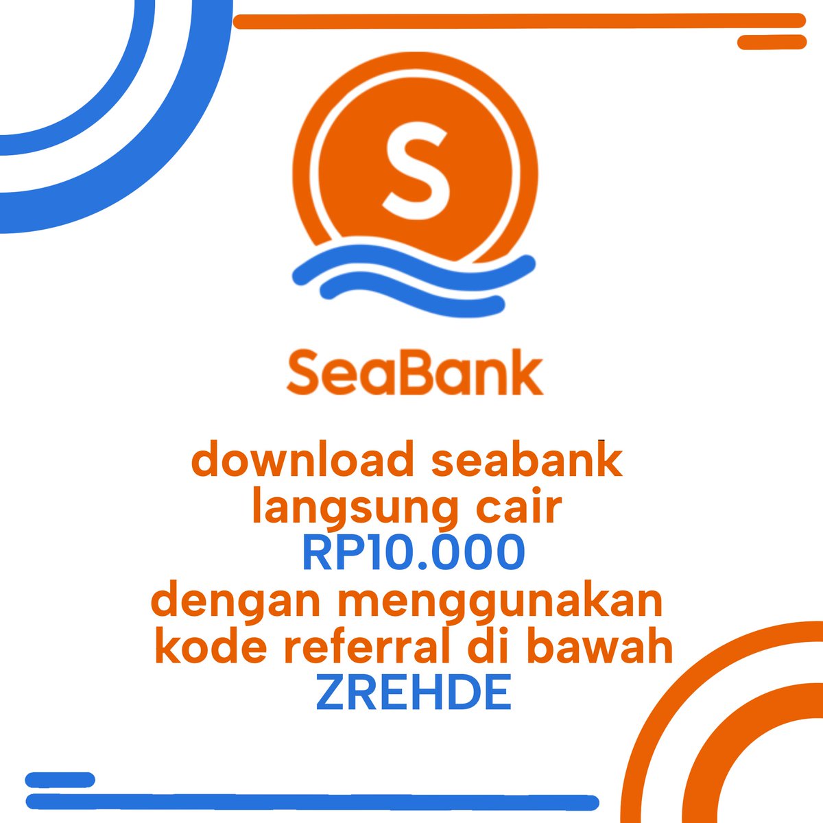 Zero__indo's tweet photo. Mending saldo didiemin di bank biasa kepotong admin, atau di SeaBank malah bertambah tiap subuh? 🤔

​Mumpung ada bonus Rp10.000 gratis buat pengguna baru:

➡️ Download SeaBank

➡️ Wajib input kode: [ZREHDE]

➡️ Top up Rp100k &amp; simpan 3 hari.

​Aman resmi OJK. Gas cuan! 🔥 https://t.co/E8YCCrmUUI