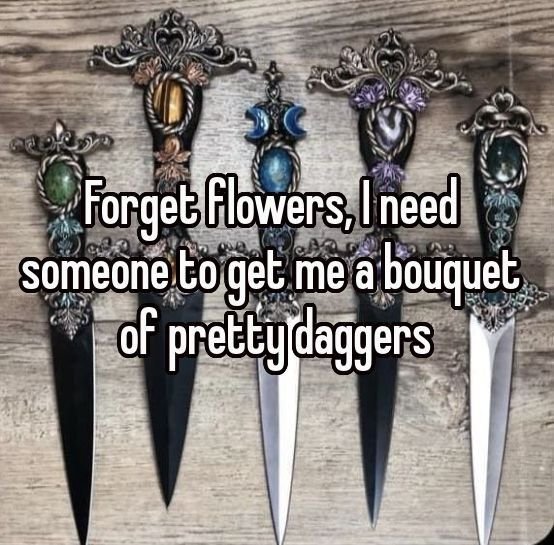 MarieJuana6985's tweet photo. Flowers die 
Daggers are forever ♾️🗡️ https://t.co/DnoNiOq7jr