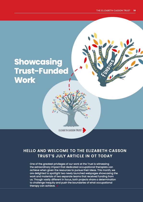 ElizabethCasso1's tweet photo. Check out the @ot_today_ July edition. Read about some of the amazing work that has been done by two teams funded by our International Scholarship Fund and a commission resulting from the 2022 Focus On Fairness Observatory.
https://t.co/eRSVK7eRJ2

#BeMoreElizabeth #OTs #Funding https://t.co/hMZZbmqlLx