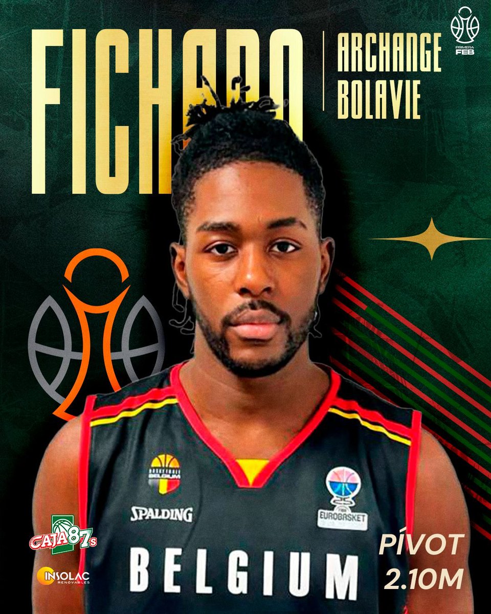 caja87basket's tweet photo. ¡ARCHANGE BOLAVIE FICHADO!

El pívot belga de 25 años y 2.10m llega a Insolac Caja87 procedente de Palmer Basket.

Fue el jugador con el mayor impacto defensivo de la Liga en Primera FEB el año pasado.

¡Bienvenido a casa, Archie! ❤️💚 https://t.co/om5WuSkckA