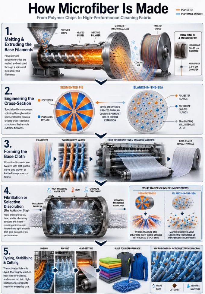 Worth_Knowin's tweet photo. How Microfiber is Made ? https://t.co/AF7eGG95zP