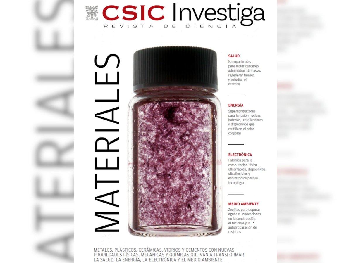 icmm_csic's tweet photo. 📜El ICMM, uno de los grandes protagonistas del último número de #CSICINVESTIGA, revista del @CSIC  dedicada a la investigación en materiales
❇️Descubre nuestros trabajos en salud, medio ambiente, energía y nuevas tecnologías
https://t.co/8TWlcjCFVr https://t.co/8lCNVZ6wjN
