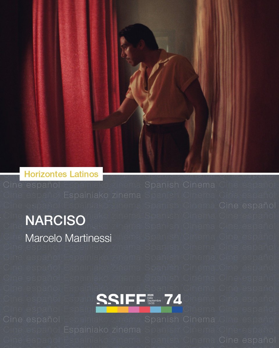 sansebastianfes's tweet photo. #74SSIFF #CineEspañol 🎦 El cineasta paraguayo Marcelo @martinessi presentará en #HorizontesLatinos su película NARCISO, ganadora del Premio FIPRESCI en #Panorama #Berlinale2026 y del Premio DALE! como proyecto en el Foro de Coproducción de��2020. En Paraguay, 1959, en plena dictadura, Narciso es un admirado y deseado icono de libertad gracias al rock & roll, que aparece muerto tras su último show.

[ENG] #SpanishCinema 🎦 Marcelo Martinessi will present NARCISO, winner of the FIPRESCI Prize at the Berlinale Panorama 2026 and the 2020 Co-Production Forum DALE! Award as a project. Now presented in Horizontes Latinos, this film set in 1959 Paraguay, at the height of the dictatorship, follow Narciso—an admired and coveted icon of freedom thanks to rock & roll—who is found dead after his final show.

[EUS] #EspainiakoZinema 🎦Paraguaiko Marcelo Martinessik NARCISO aurkeztuko digu, 2026ko Berlinaleko Panoraman FIPRESCI Saria eta 2020ko Korprodukzio Foroan proiektu bezala DALE! Saria irabazi zuen lana. Paraguain, 1959ko diktaduran, Narciso askatasunaren ikono miretsi eta desiratua da rock & rollari esker, baina show baten ondoren hilda agertzen da.