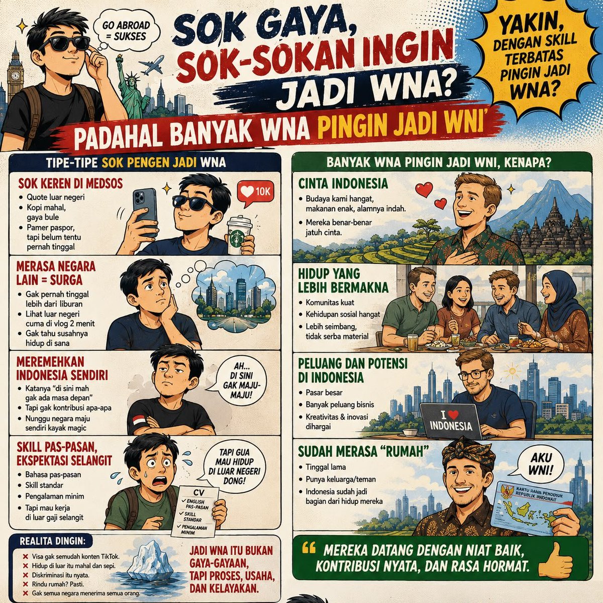 ZInformasi's tweet photo. Indonesia yang kuat lahir dari masyarakat yang bersatu, produktif, dan optimis. Mari menjaga ruang publik yang kondusif, memperkuat semangat kebangsaan, serta berkontribusi melalui tindakan nyata untuk kemajuan negeri.
#IndonesiaMaju #BanggaJadiWNI https://t.co/uC4PY9i23W