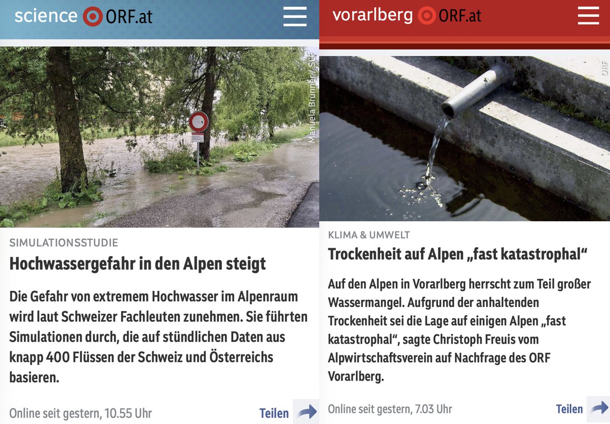 storymakers_mz's tweet photo. Klimahysteriker und Mainstream-Medien sollten ihren Mediaplan besser aufeinander abstimmen. Beide Artikel von gestern. #Klimawandel #ORF https://t.co/TqfLGbetkR
