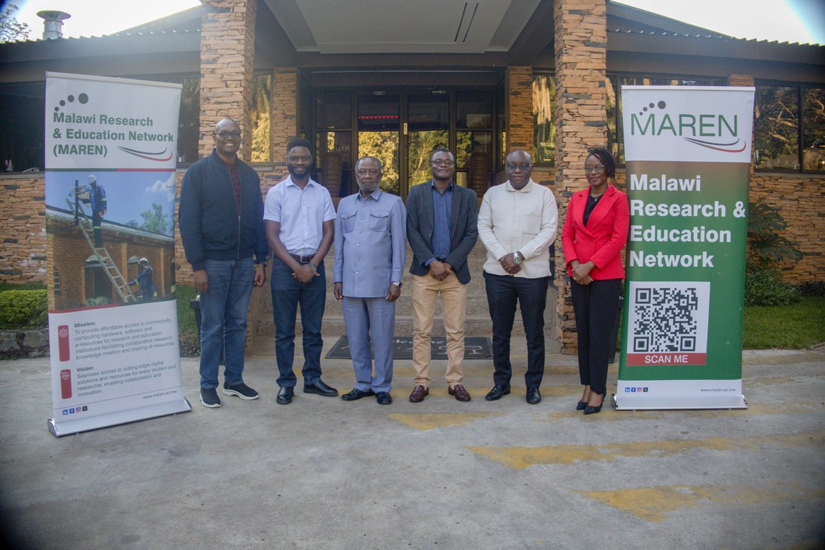 Maren_net's tweet photo. The Malawi Research and Education Network (MAREN) has welcomed a delegation from the Tanzania Education and Research Network (TERNET) to Malawi for a five-day strategic engagement.

#MAREN #TERNET #NREN #ResearchAndEducation #DigitalTransformation #RegionalCollaboration https://t.co/Y133xFwhS6