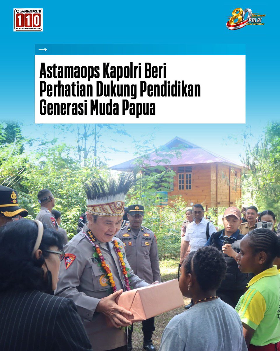Humas_Respasbar's tweet photo. Astamaops Kapolri Komjen Pol. Dr. Muhammad Fadil Imran, S.I.K., https://t.co/fwb0nvc7Ki., menegaskan komitmen Polri dalam mendukung pembangunan sumber daya manusia Papua melalui kunjungan kerja ke Pusat Olah Seni (POS) #peduliMelayaniIndonesia https://t.co/T2T91t74MD