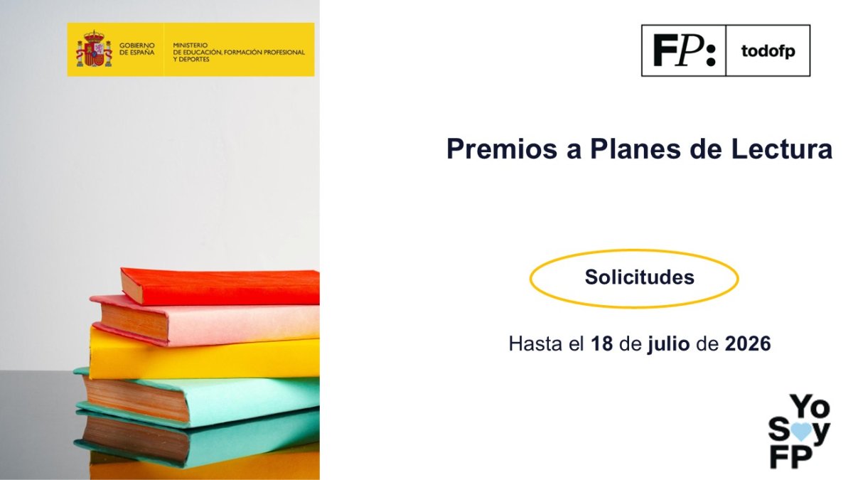 todofp's tweet photo. 📣Convocados los Premios a Planes de Lectura escolares 2025-2026 #TodoFP #YosoyFP
🔴 Solicitudes abiertas hasta el 18 de julio de 2026 (MAÑANA ÚLTIMO DÍA)
🔍https://t.co/JvHy4Wducr https://t.co/XLybudQdD7