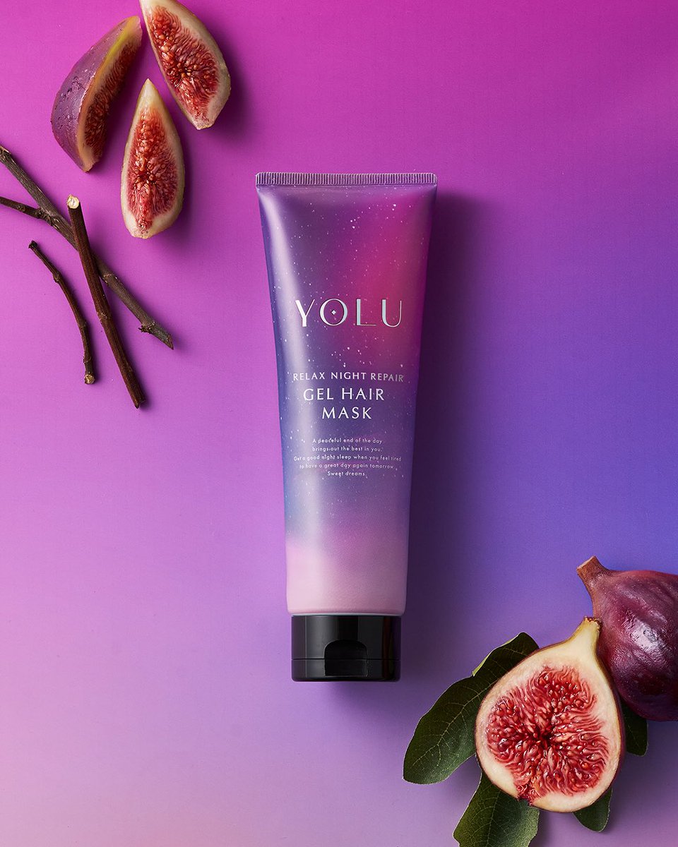 yolu_official's tweet photo. ／
とろける美容ジェルで、
夜の集中ダメージケア🌙🏜️
＼

YOLU フィグコレクションから、
2種類のジェルヘアマスクが登場🫧

🩷CALM NIGHT REPAIR
▶︎パサつく髪を、しっとりまとまる髪へ。

💜RELAX NIGHT REPAIR
▶︎うねる髪を、扱いやすいすとん髪へ。

甘く心地よいフィグの香りに包まれながら、
なりたい仕上がりに合わせて選んで🌛