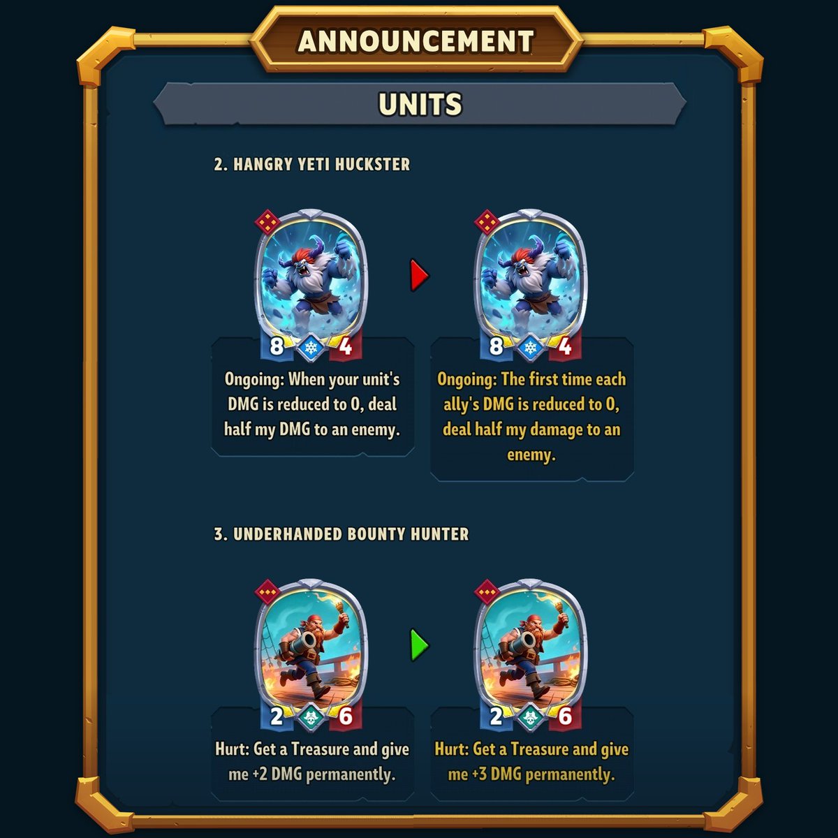 ArcaneRushh's tweet photo. Fresh Balance Updates are Here! ⚖️

We've made targeted adjustments across 4 factions to keep the meta healthy and open up new strategies.

See what's changed below! 👇

#ArcaneRush https://t.co/2PlXKUZryR