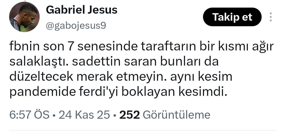 baysinans's tweet photo. @senolgunesssss @gabojesus9 @nexustransfer Bir fenerliyi ciddiye almamalısın. Onlar her zaman kendi hayal dünyasında yaşarlar https://t.co/Bj9Co4SSvF
