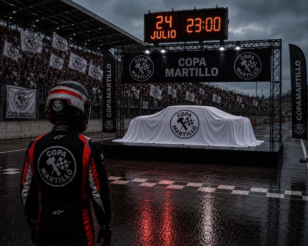 CopaMartillo's tweet photo. Próxima Copa Martillo 🔨🏁… en septiembre.

Pero antes el viernes 24 de julio a las 21:30 tenemos evento especial con los GT3 en Road América para preparar las 6H.

¿Qué pasará a las 23 horas?🚗🏎️

Más info en nuestro discord. https://t.co/dVCIRH5VFQ
