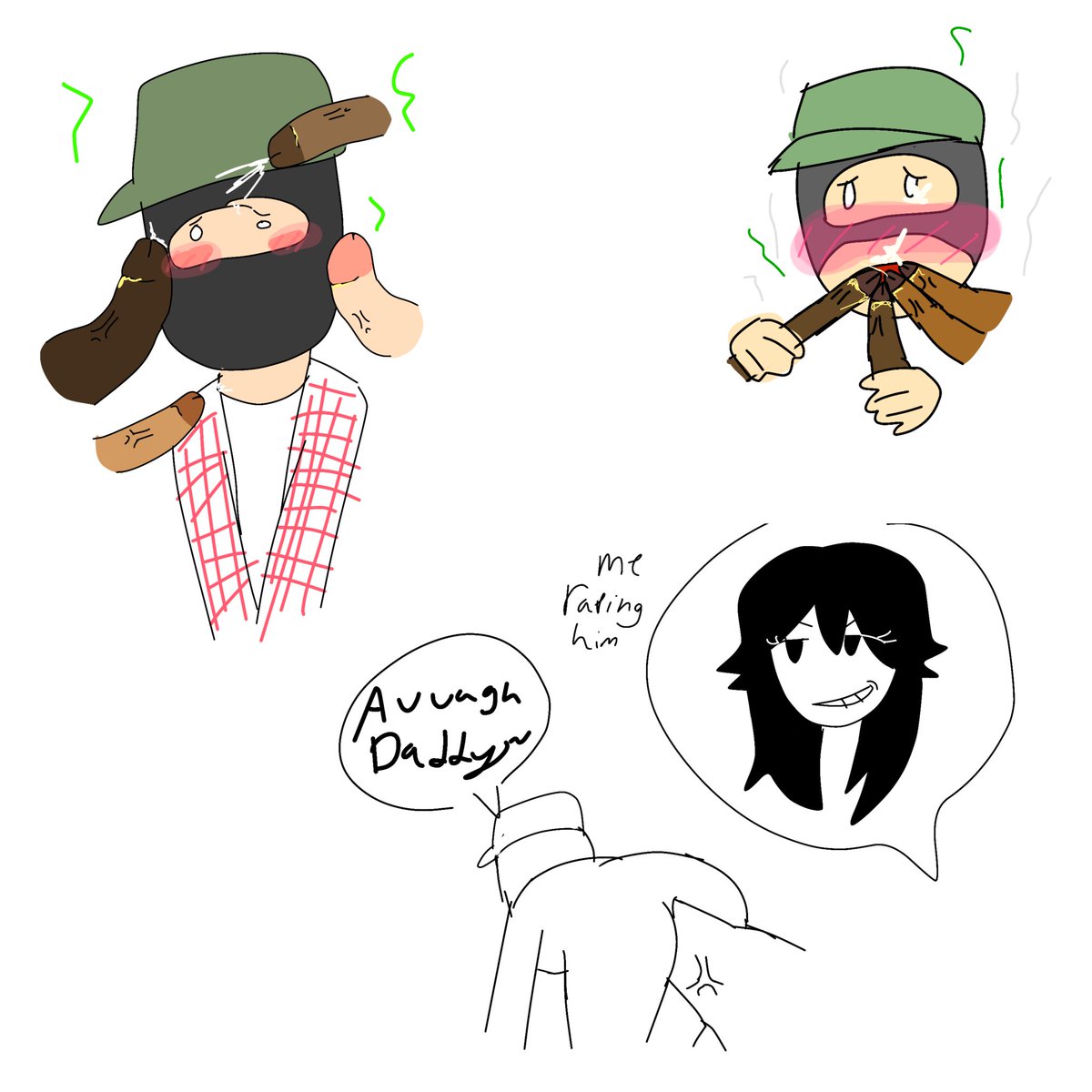 Static_noises_'s tweet photo. Mm2 has the worst fanbase if you team against me or target start drama, aka these people did so I will make my art for the world it does contain scat piss vomit rape and amputation, HORRIBLY drawn but I feel better🤗🤗 https://t.co/FXM59FMtpU