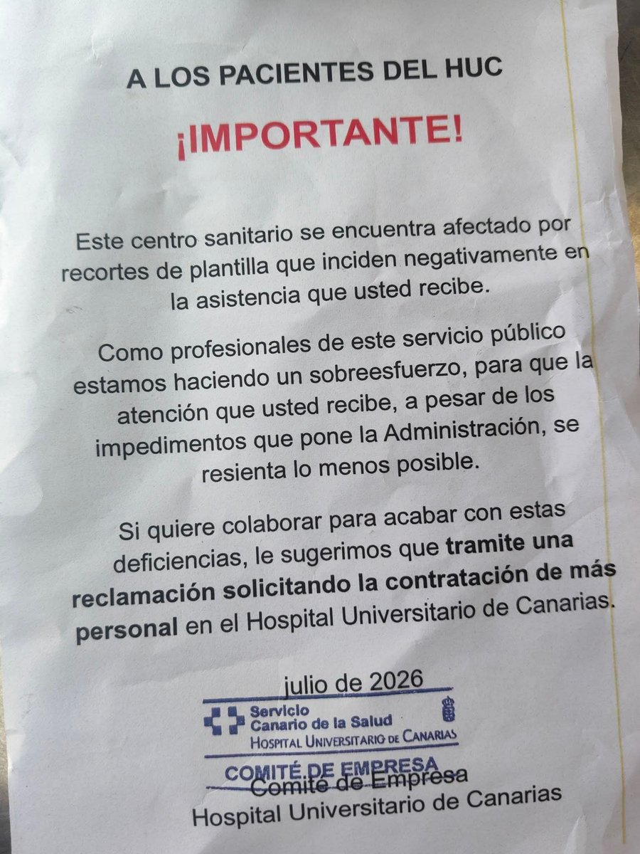 GuillermoMarto1's tweet photo. Lo que está haciendo Coalición Canaria con el Servicio Canario de Salud es de juzgado de guardia. Les importa un carajo la salud de la ciudadanía. Todo es desmantelar e improvisar. Luego te aparece Clavijo ofendidito porque las ratas no nadan mariposa.
#CCStyle , la película. https://t.co/Ro6tRtL8vb