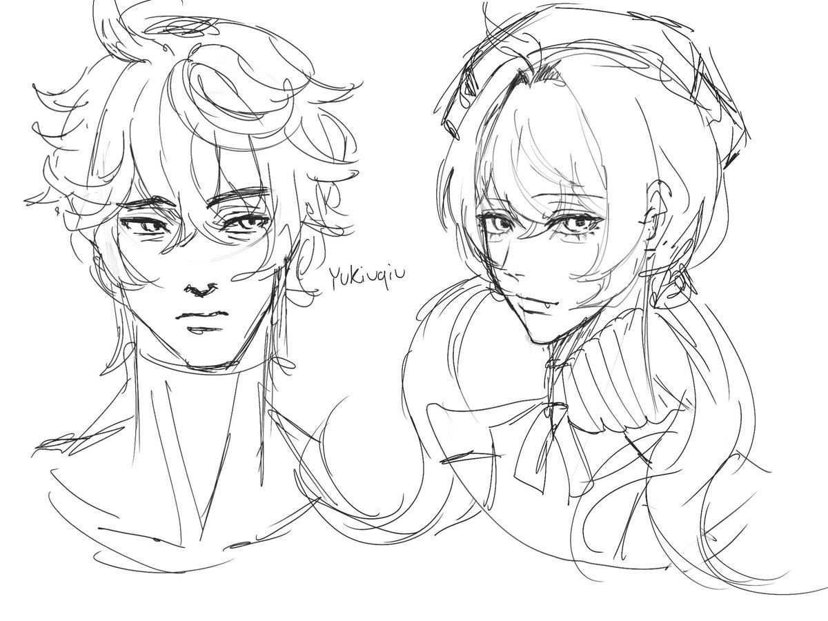 yukiuqiu's tweet photo. childe & tonia that oomf made me draw or id die #childe #tonia https://t.co/4v3bhbGdns