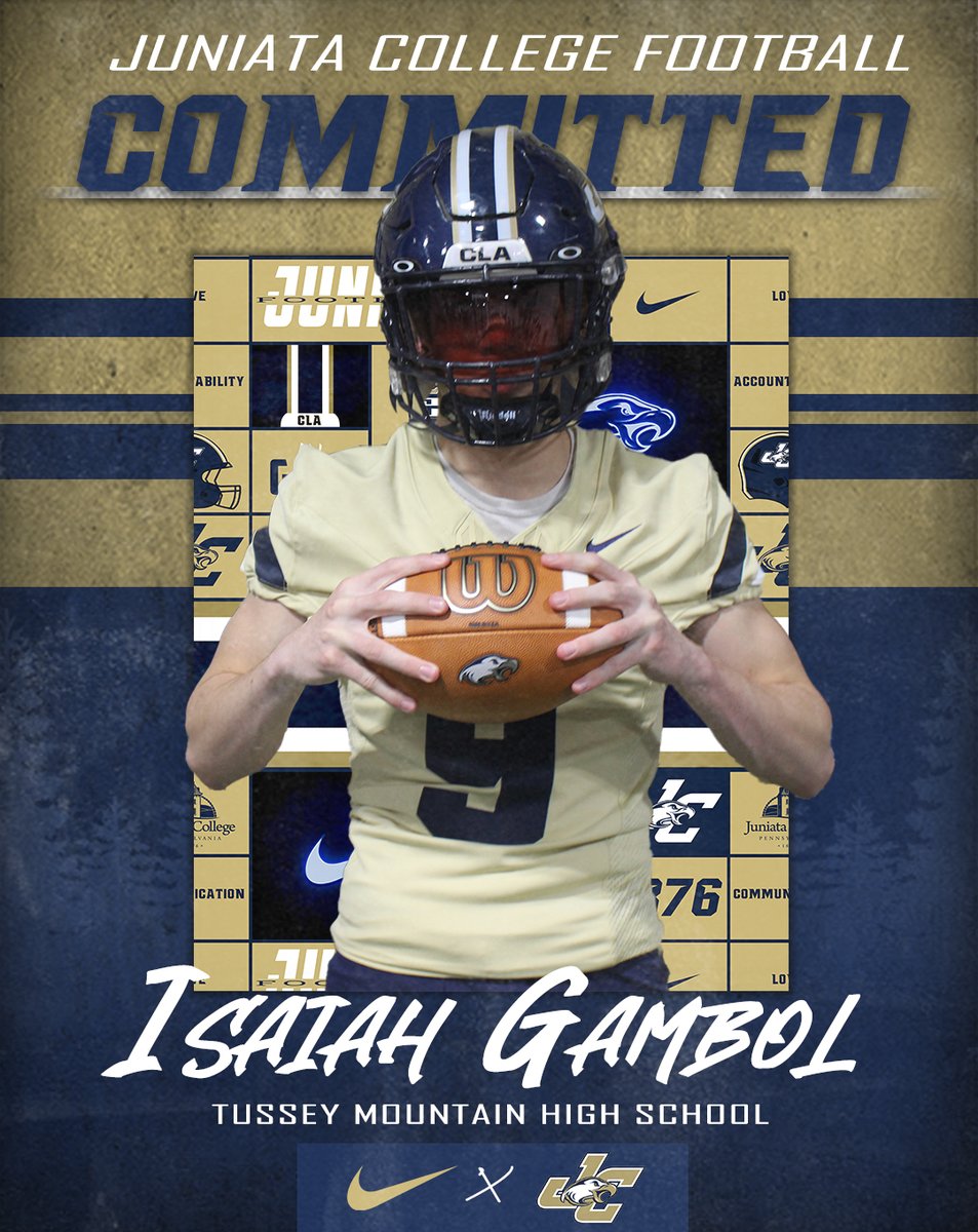 JuniataFootball's tweet photo. The future is here.
Welcome to the Eagle Brotherhood!

🏈Isaiah Gambol
🏈Seth Kimmel
🏈Isaiah Smith
🏈Elliott Guisler

#1Team1Fight 🦅 https://t.co/BGCxMkZiuZ