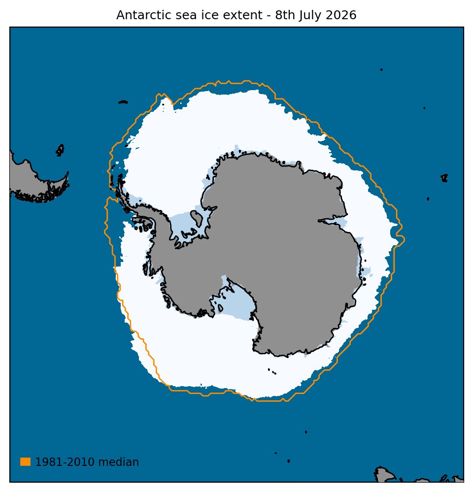 MetOffice_Sci's tweet photo. #Arctic sea ice extent is the 4th lowest on record for early July, after some unusual weather patterns in June
#Antarctic sea ice extent is 6th lowest for the date, with warm air particularly around the Antarctic Peninsula.
Find out more in our briefing ⤵️
https://t.co/FHFAqxjgbv https://t.co/QFMS2zaq3I