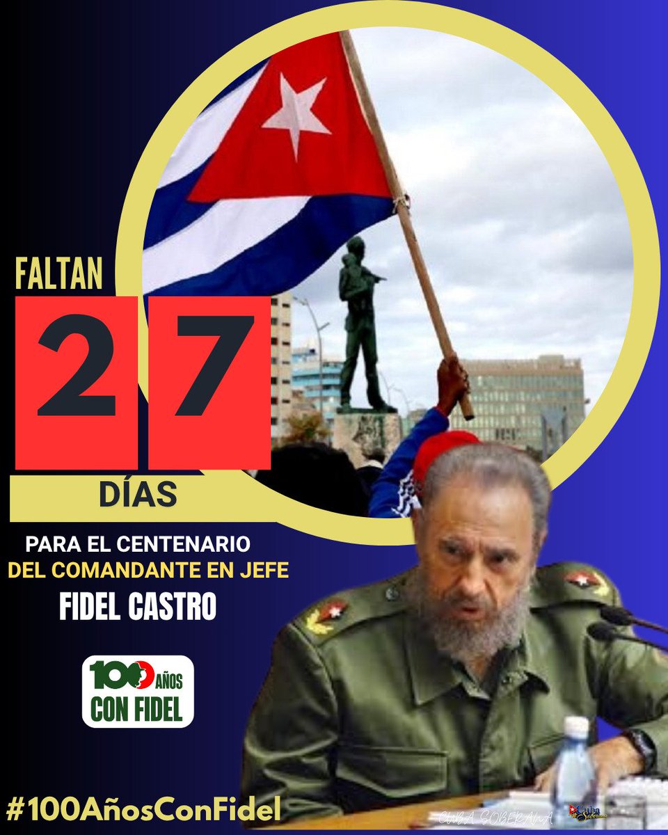 CubaSoberana02's tweet photo. @DrRobertoMOjeda @DiazCanelB @PartidoPCC @PresidenciaCuba @IzquierdaUnida @DeZurdaTeam_ @MeyvisEstevezE @GHNordelo5 @unidad_central @cubacooperaven @cubadebatecu «"Vale la pena ser miembro de este Partido por el honor que entraña, por la calidad de sus hombres y mujeres". Fidel nos dejó el legado de la entrega constante y el compromiso inquebrantable con la Revolución. ¡Sigamos adelante! #Fidel #100AñosConFidel» https://t.co/XE2fYUrBSx