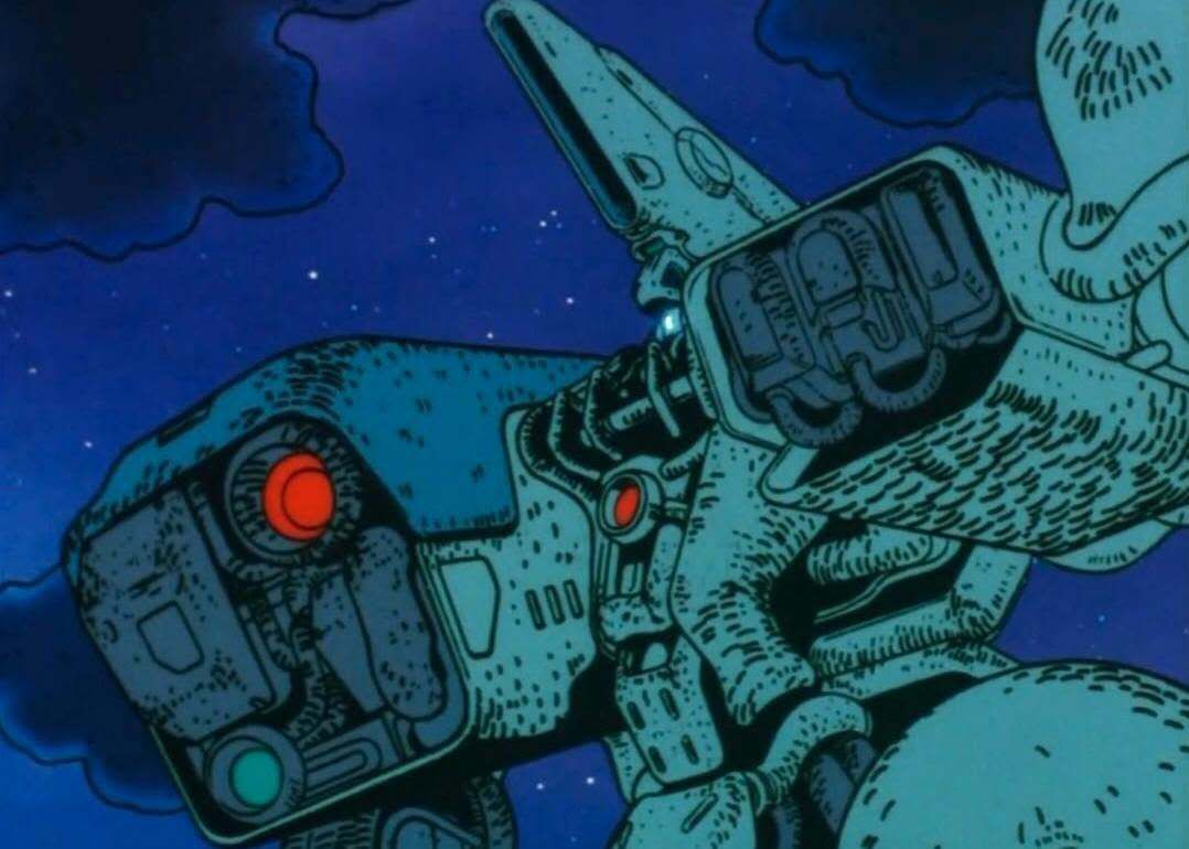 90sPiictures's tweet photo. Makoto Kobayashi’s stunning mech designs and unique biographical art style in the classic OVA Dragon's Heaven https://t.co/Tn7lYQJPhY