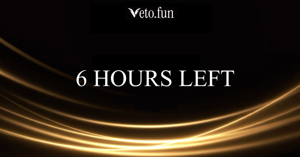 VetoDotFun's tweet photo. ≈6 hours left until https://t.co/yWCQt9pnzk goes live.

Join the waitlist now! https://t.co/cwH5gQjZVz