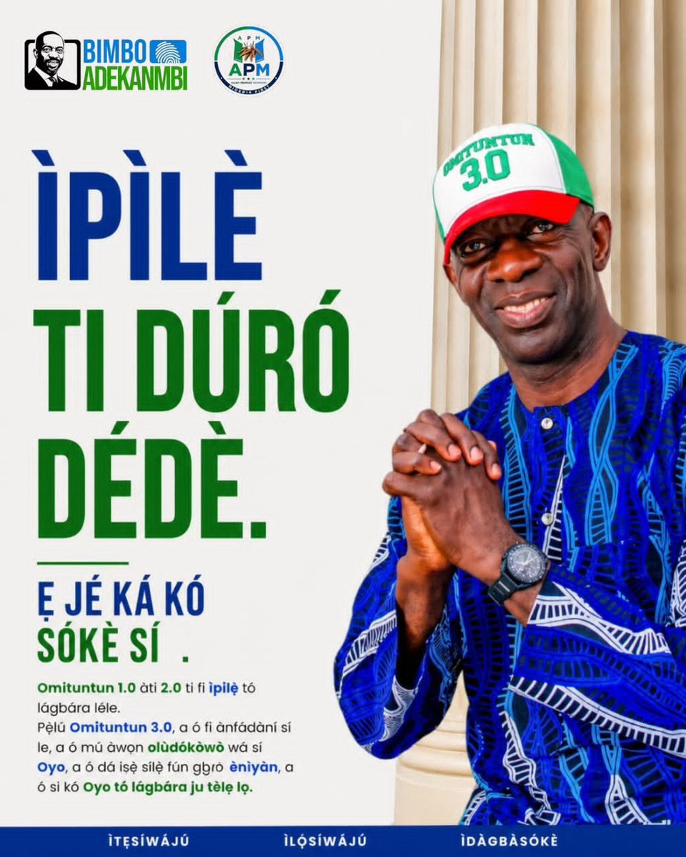 itsabdulazeez's tweet photo. Omituntun 1.0 &amp; 2.0 laid the foundation. Supporters believe even greater things lie ahead, more investments, more jobs, and a stronger Oyo State. With Bimbo Adekanmbi, the journey of progress continues. #BimboAdekanmbi #APM #Omituntun30 #OyoState https://t.co/ZtsaCDD7l7