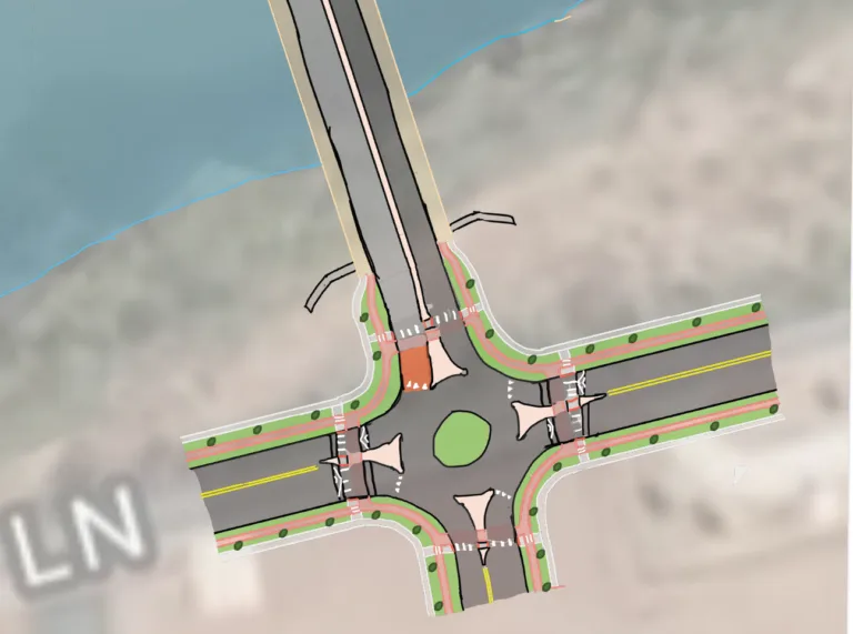 AURAatx's tweet photo. For Dog’s Head to ever live up to its promise as a dense, vibrant part of the city, it must be served by frequent &amp; reliable transit. Unfortunately, current roadway plans make that impossible.

Read more on our blog about AURA's new proposal to fix that: The Dog Door Busway https://t.co/zvqv0nYLfA